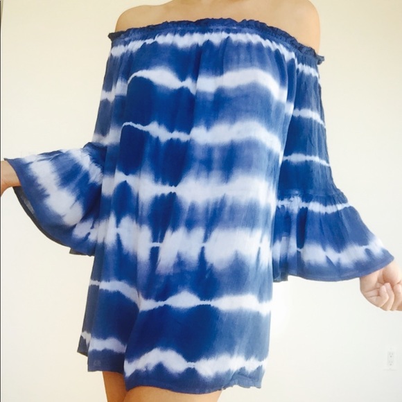 Tie dye ocean blue Tunic top ! Large - Picture 2 of 5